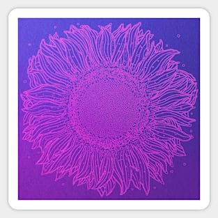 Majestic Purple Sunflower Sticker